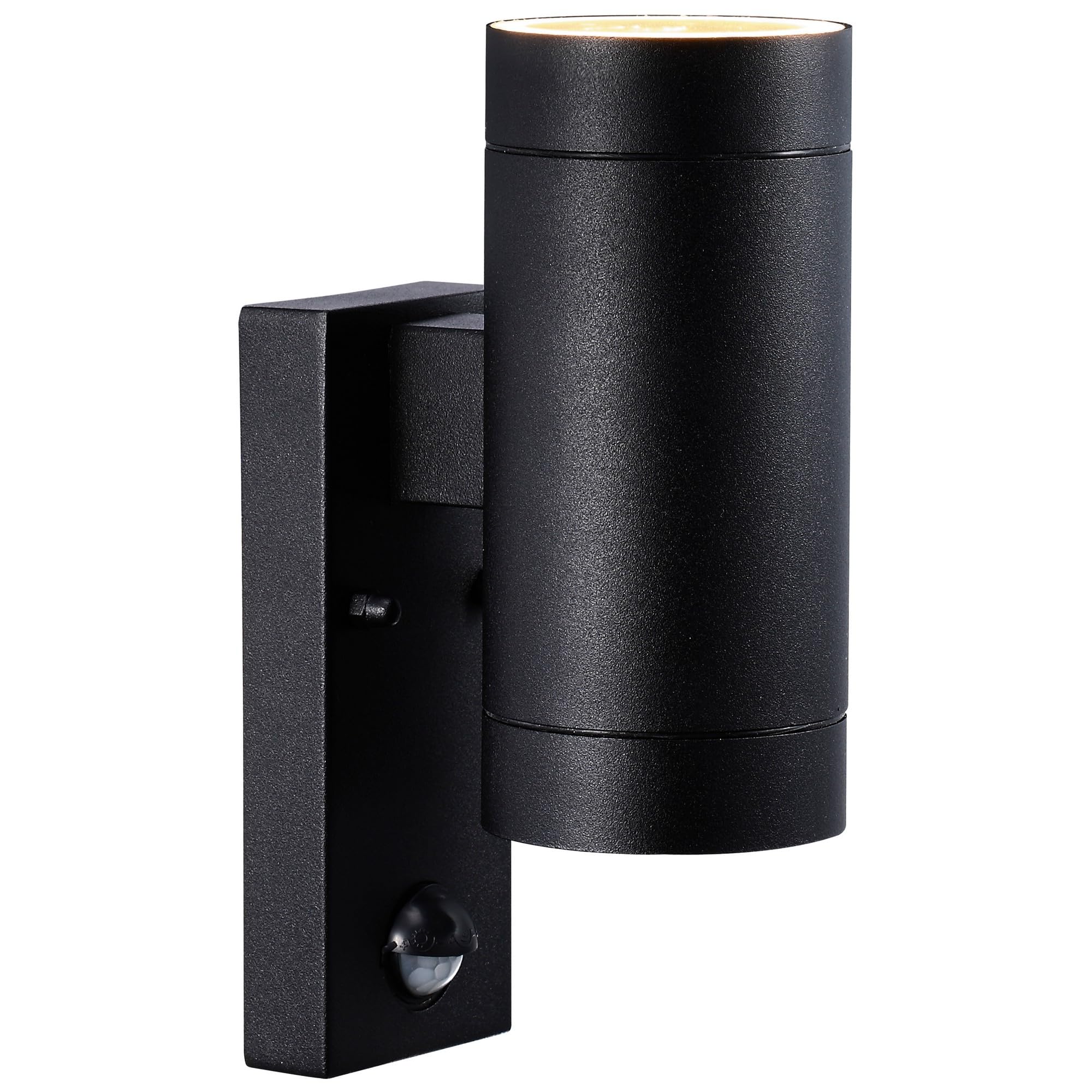 Nordlux Tin Outdoor Wall Light Sensor Black Metal Garden GU10 IP54 Mains