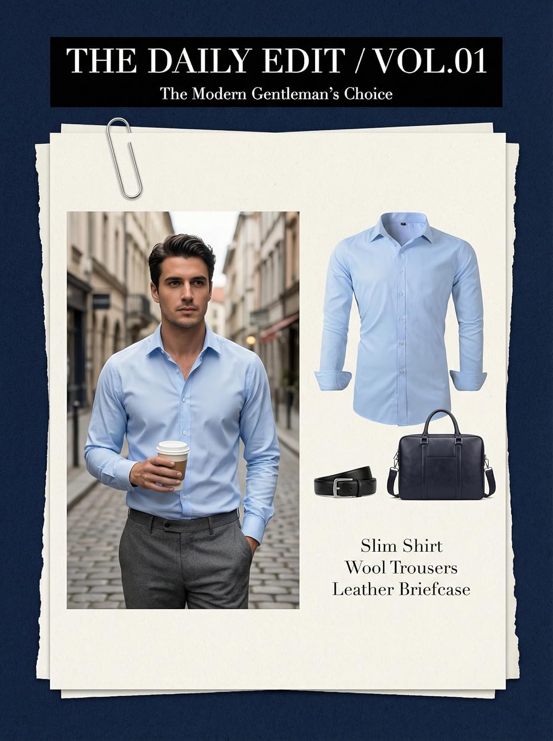 Beninos Men's Dress Shirts Solid Long Sleeve Texture Formal Shirt Business Casual Button Down Shirts - Image 5