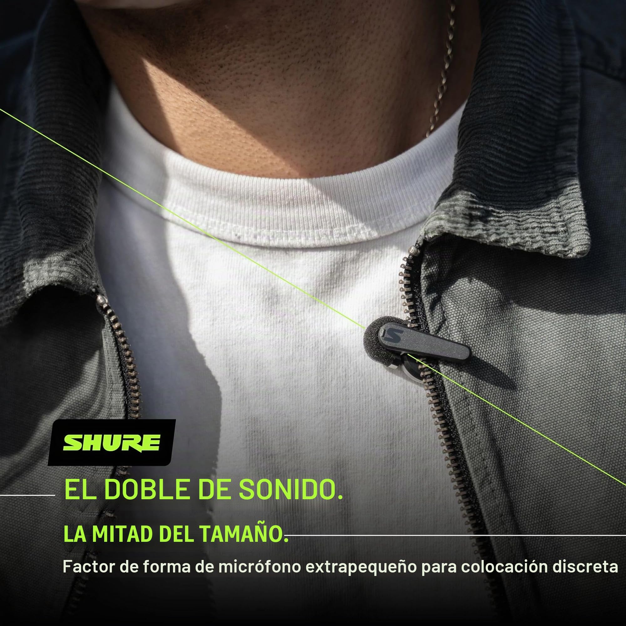 Shure MoveMic Two Kit- Pro Direct to Phone Micrófono inalámbrico Lavalier para iPhone y Android, Bluetooth Mini Mic, Carga de 24 horas, Configuración rápida, IPX4, Portable Clip Lavs (MV-TWO-KIT-Z6)