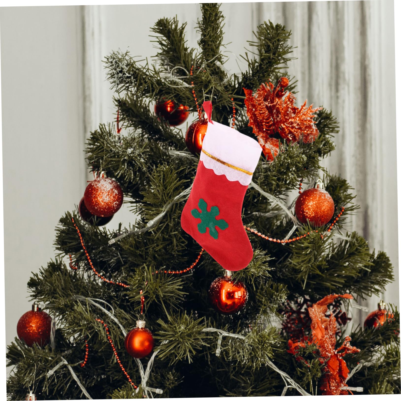 TOPBATHY 3 Sätze Weihnachtsstrumpf Goodie Bag Weihnachtsbaumdekoration Große Weihnachtsstrümpfe Neon Weihnachtsstrümpfe Aus Filz Familienweihnachtsstrümpfe Dekorationen Stoff Stück * 3