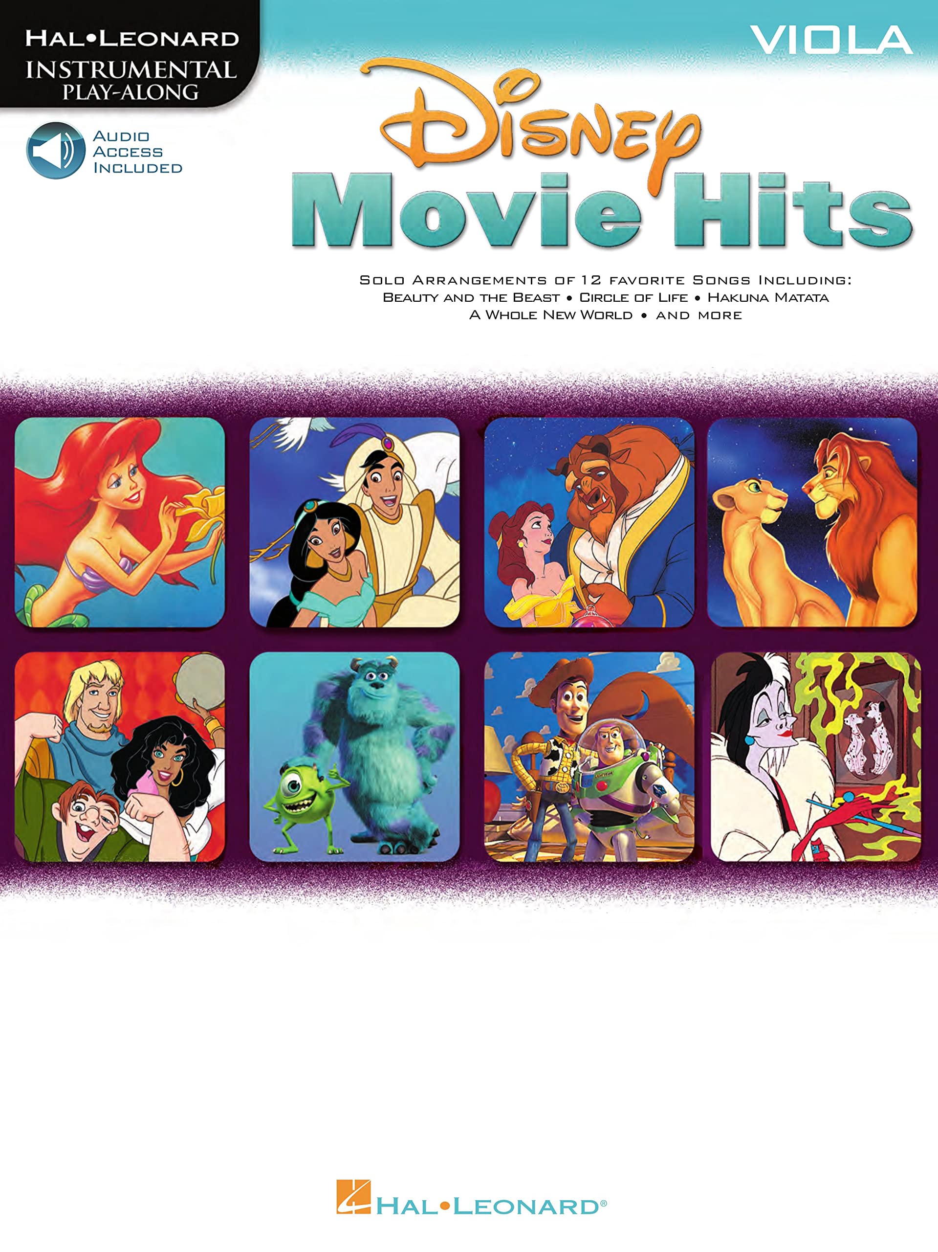 Disney Movie Hits for Viola recueil morceaux alto chansons disney