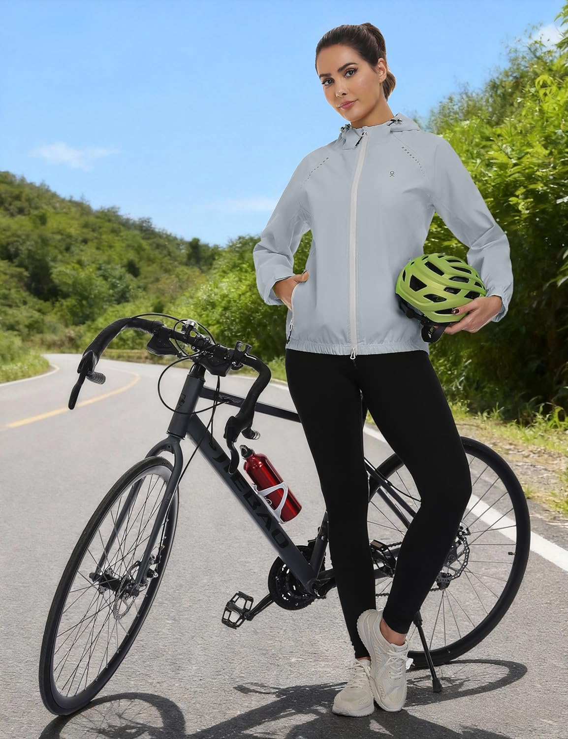 Little Donkey Andy Women's Waterproof Windbreaker Lightweight Packble Cycling Jacket for Biking, Running