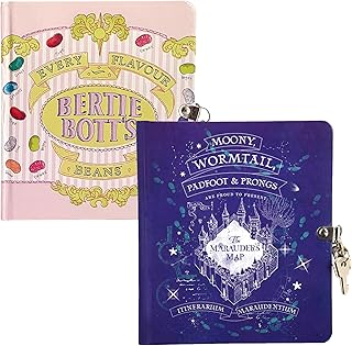 Diary for Kids, 2-Pack - Marauder's Map & Honeydukes - Lock & Key Journals, 216 Pages - Officially Licensed - Book & Movie Gift for Girls, Boys, Teens - 6+