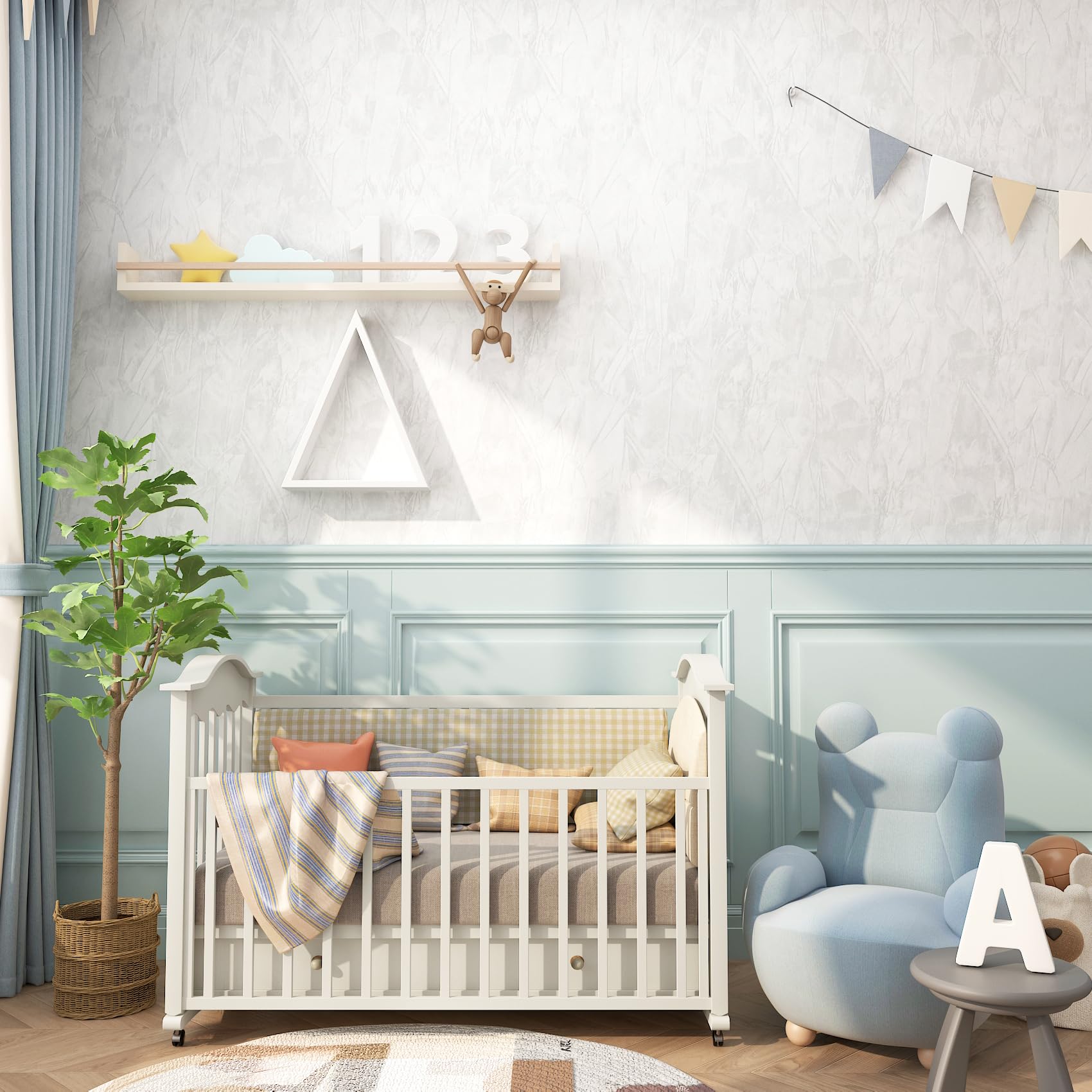 Papel Pintado Blanco Efecto Terciopelo Autoadhesivo ReWallpaper 44.5cmx7m