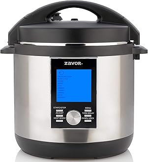 LUX LCD 6 Quart Programmable Electric Multi-Cooker: Pressure Cooker, Slow Cooker, Rice Cooker, Yogurt Maker, Steamer and more - Stainless Steel (ZSELL02)