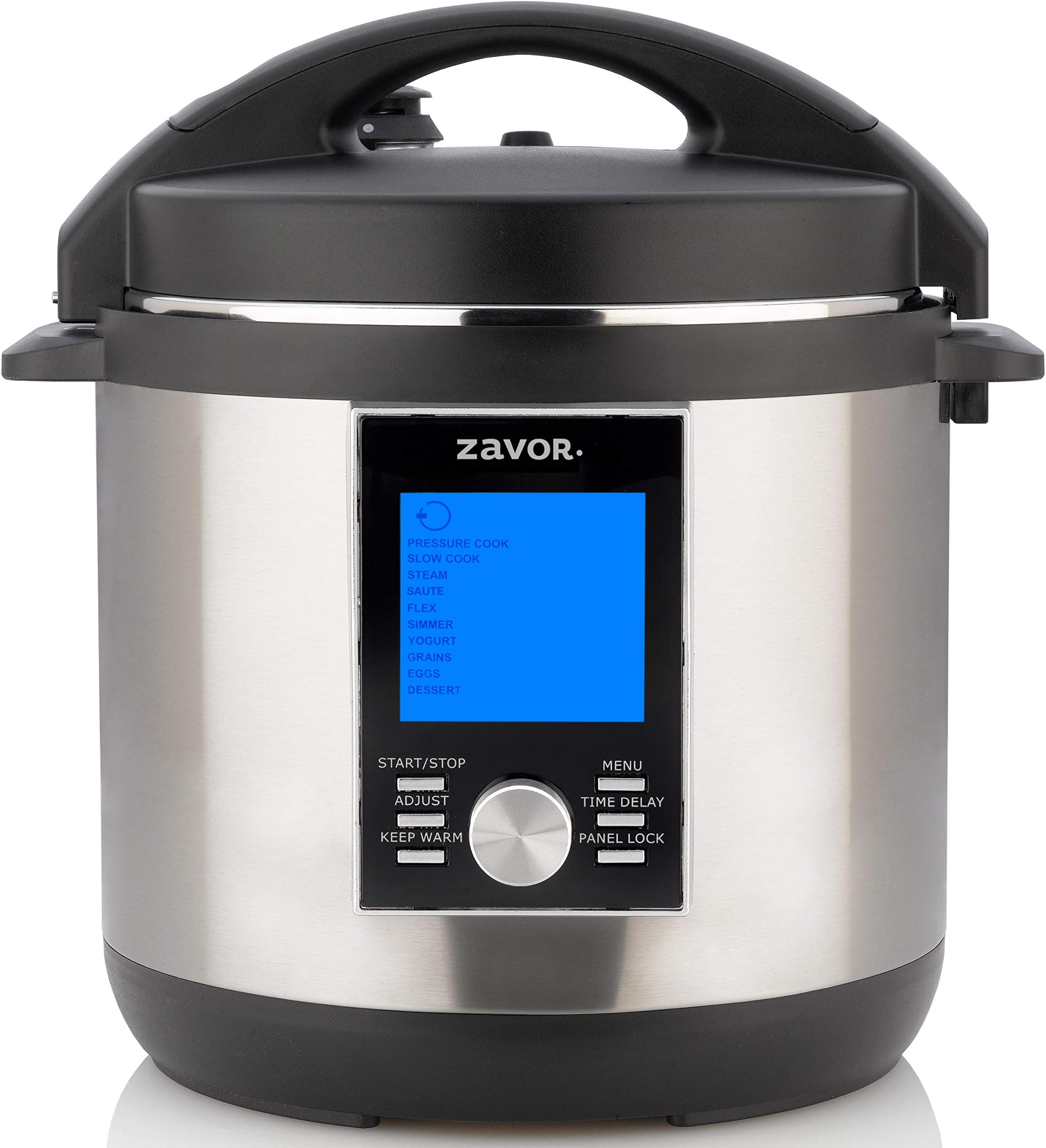 Zavor LUX LCD 6 Quart Programmable Electric Multi-Cooker: Pressure Cooker, Slow Cooker, Rice Cooker, Yogurt Maker, Steamer and more - Stainless Steel (ZSELL02)