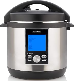 Zavor LUX LCD 6 Quart Programmable Electric Multi-Cooker: Pressure Cooker, Slow Cooker, Rice Cooker, Yogurt Maker, Steamer and more - Stainless Steel (ZSELL02)