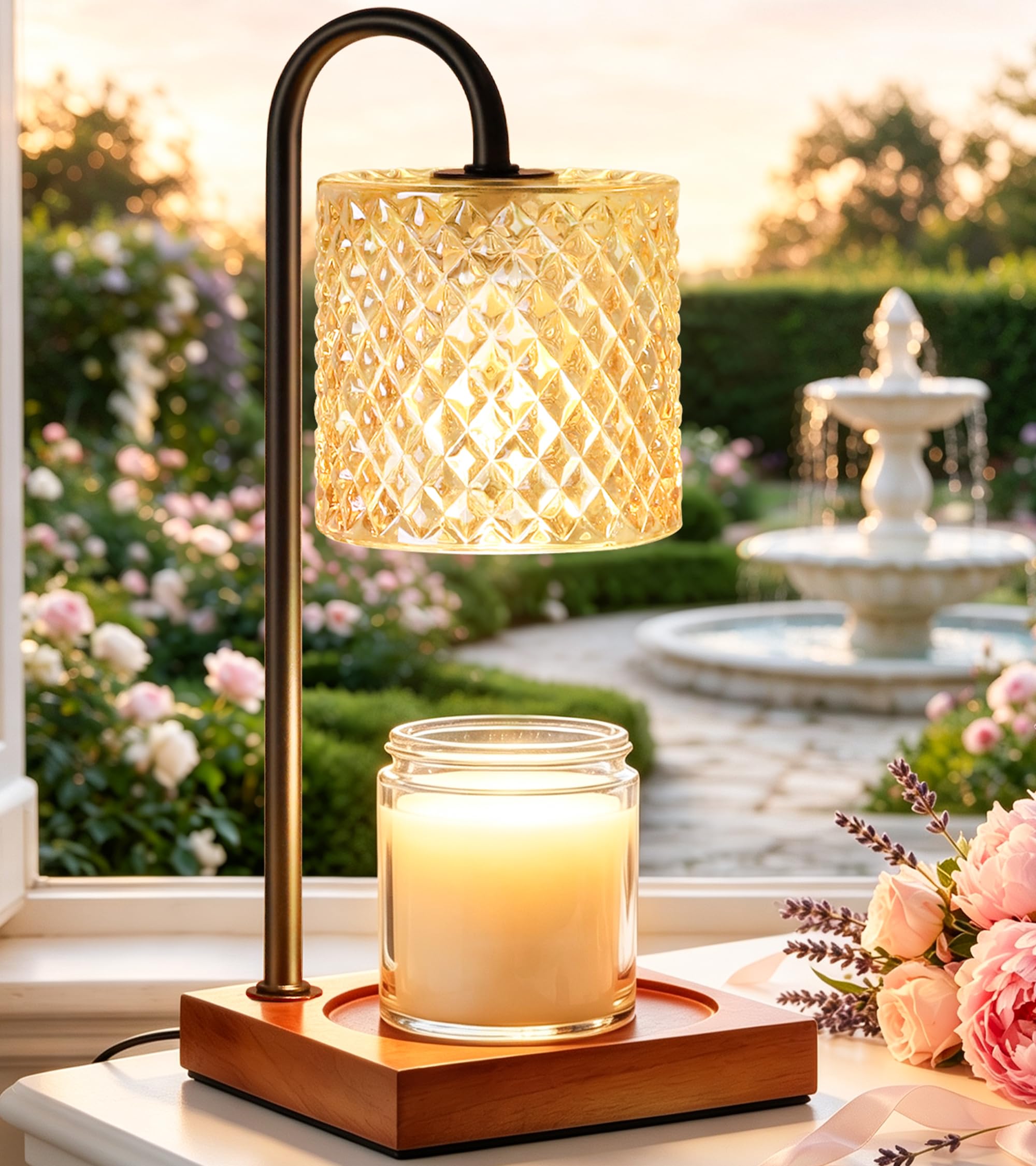 TigQiang Candle Warmer Lamp, Gifts for Women Mom House Warming, Amber Brown