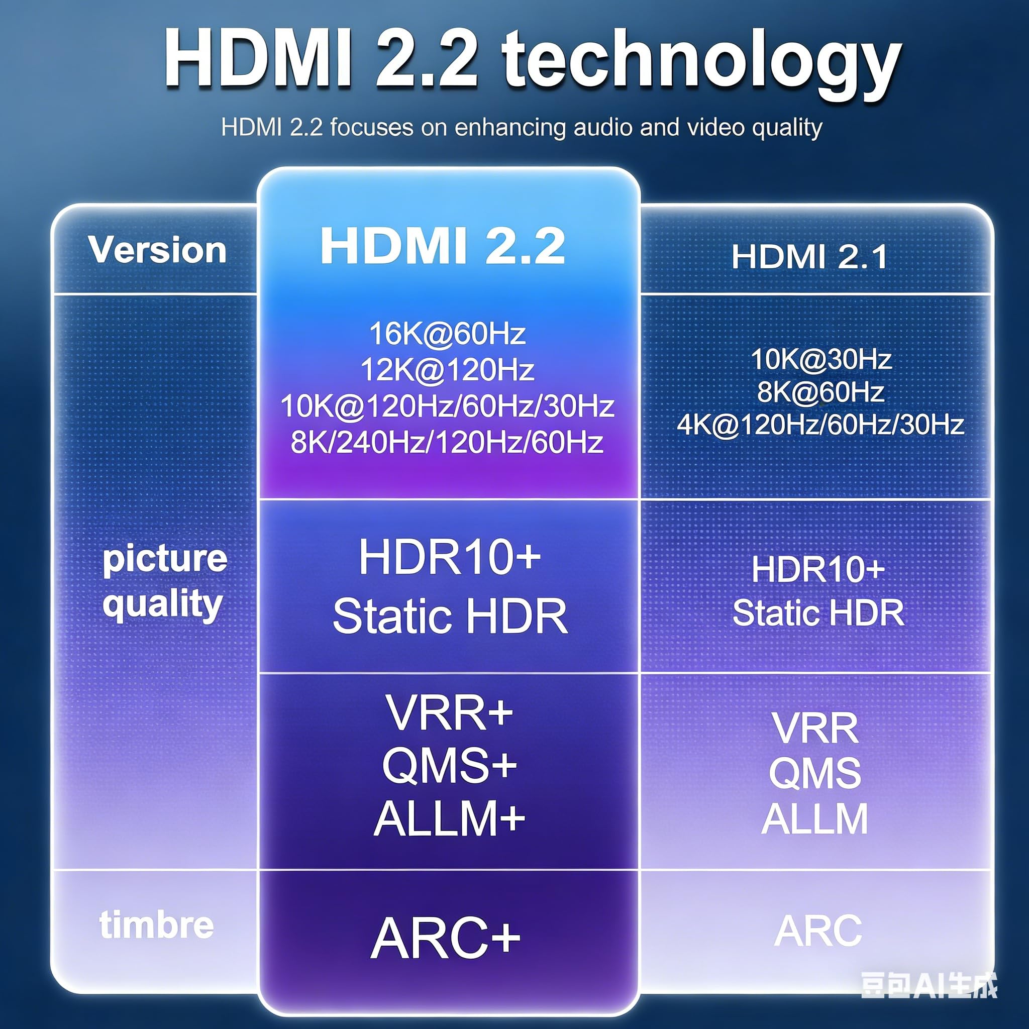 Cable de fibra óptica HDMI2.2 de 2 m, 16 K, 96 Gbps de ultra alta velocidad, 4K240Hz 4K144Hz 8K120Hz 16K60Hz, HDCP 2.2 y 2.3, HDR dinámico, eARC, DTS, largo delgado y flexible para