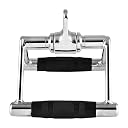 DE JURE FITNESS Heavy Duty Biceps Triceps Rod with Chrome Finish & Rubber Grip | Folding Pulley Pod with Cable Attachments for Shoulder, Chest, Back & Arm Workout | Home Gym Machine Accessory gallery image