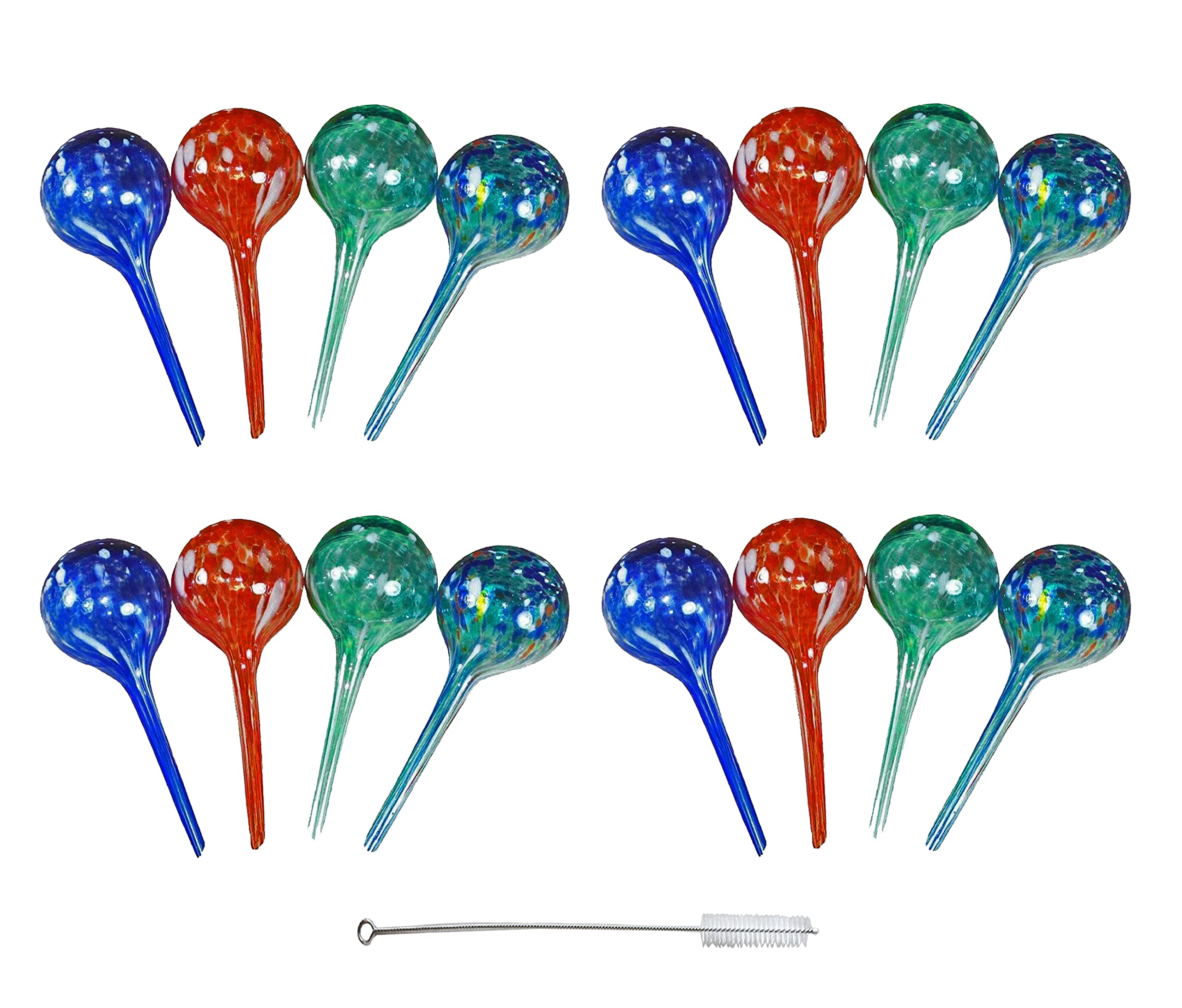 5 STAR SUPER DEALS Aqua Plant Watering Globes - Automatic Watering Ball Bulbs - Self Watering Plant Glass Bulbs System (16, Small)