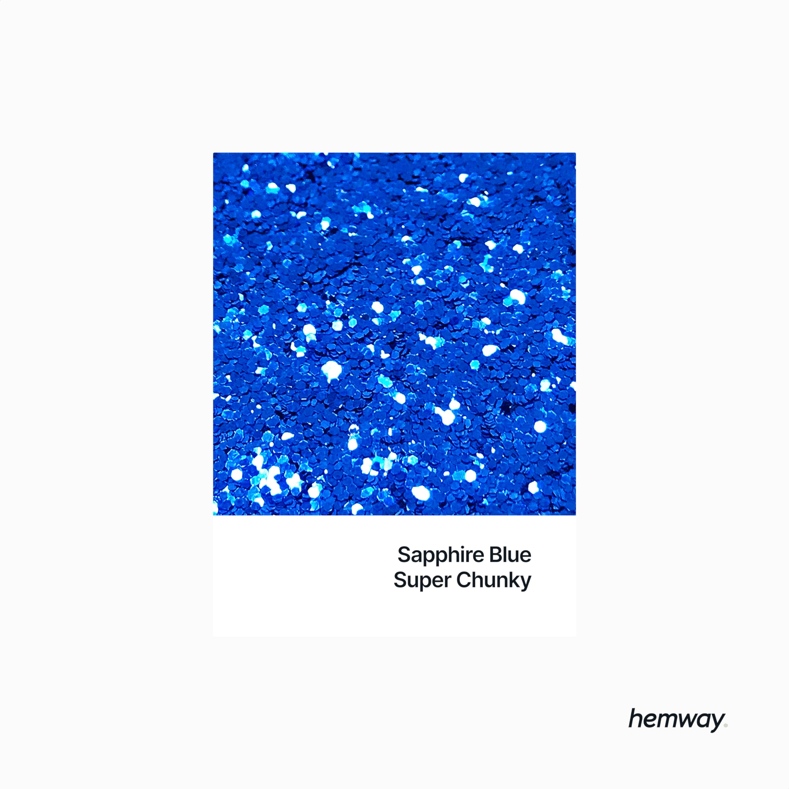 Hemway Glitter Shaker Sapphire Blue 110g x2 Pack Super Chunky, Craft Glitter Shakers for Resin & Epoxy Crafts - Image 2
