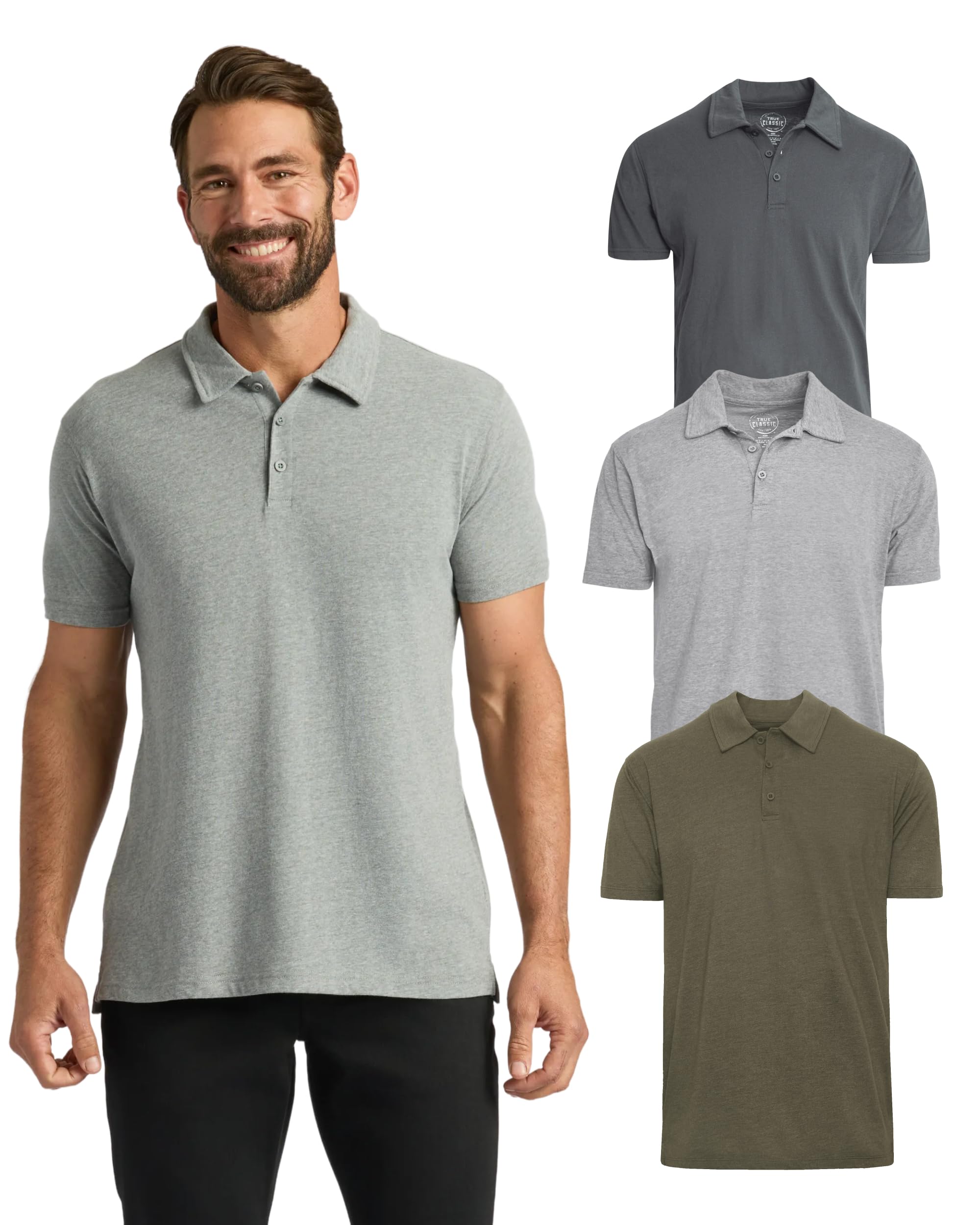 True Classic Novelty Polo Shirts for Men – Mens Polo Shirts Short Sleeve Cotton, Dry Fit Golf Shirt for Men