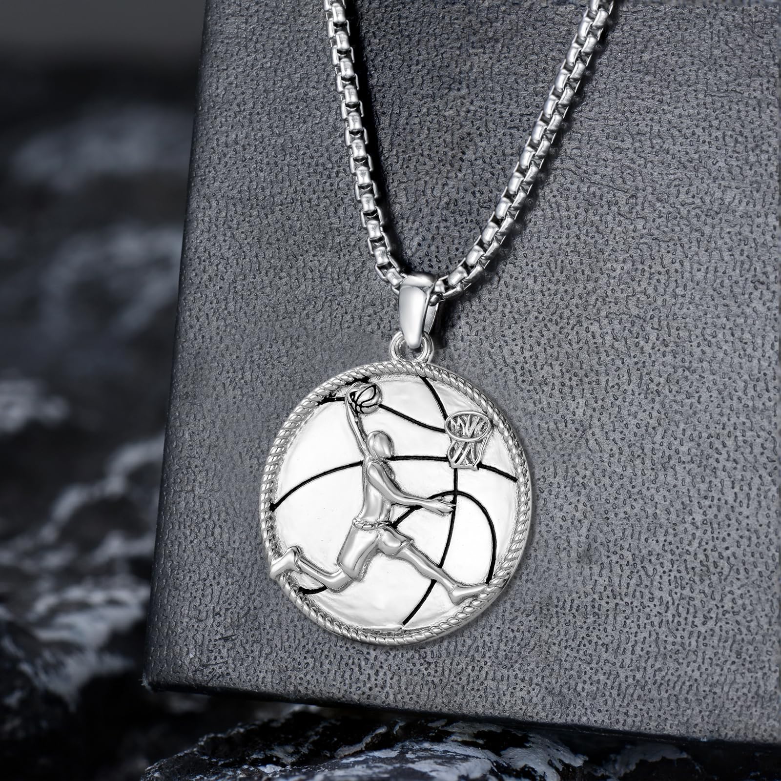 Taekwondo/Fußball/Basketball/Hockey Halskette für Herren 925 Sterling Silber Never Give Up Sport Anhänger Kette Sport Schmuck Geschenk für Männer Sportliebhaber