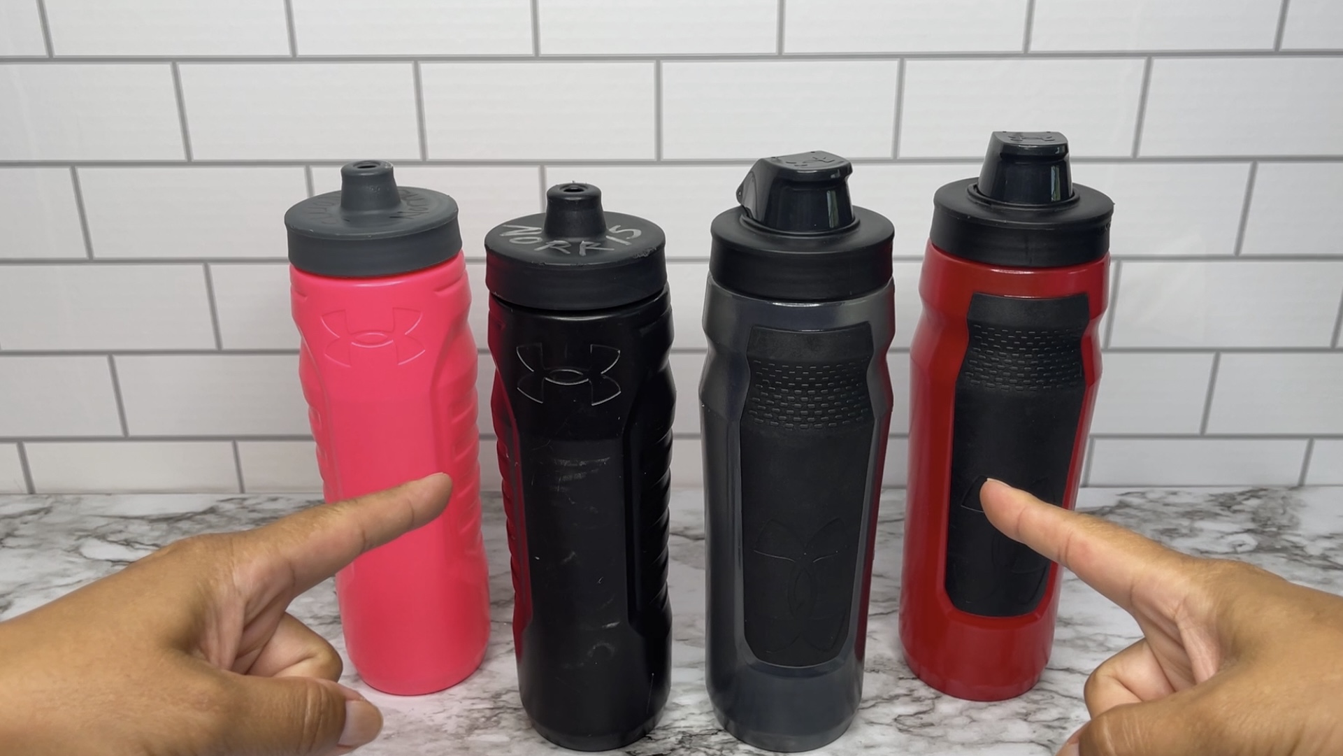 Watch Under Armour 24oz vs 24oz Squeeze Water Bottles #thisorthat