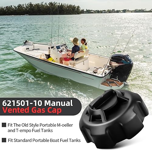 Miniatura 2 de Tapa de gas de ventilación manual compatible con tanque de gasolina portátil de estilo antiguo, 621501-10, tapa de tanque de gasolina de repuesto,