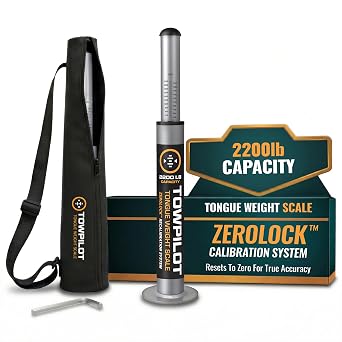 TowPilot Lite RV Trailer Tongue Weight Scale | 2200 LBS Measurement Capacity Includes Waterproof Travel Storage Bag | Essential Hitch Weighing Safe Towing Tool Accessories Kit for Mobile Camper Truck