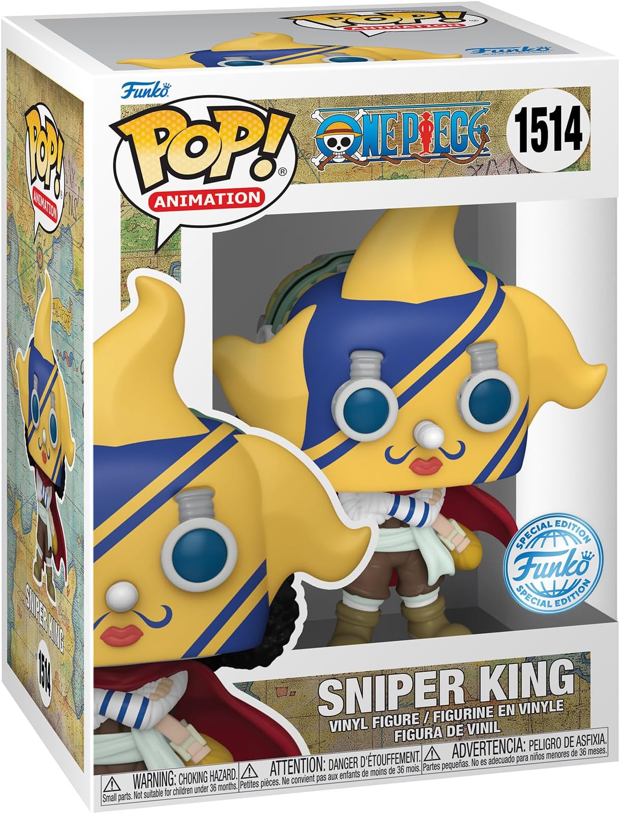 Funko Pop! Animation: OP - Sniper King - 1/6 Odds for Rare Chase Variant - One Piece - Collectable Vinyl Figure - Gift Idea - Official Merchandise - Toys for Kids & Adults - Anime Fans