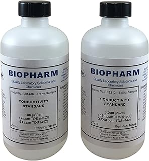 Conductivity Standard 2-Pack — 250 mL (8.4 fl oz) Each: 100 ?S and 3,000 ?S — for 2-Point Calibration
