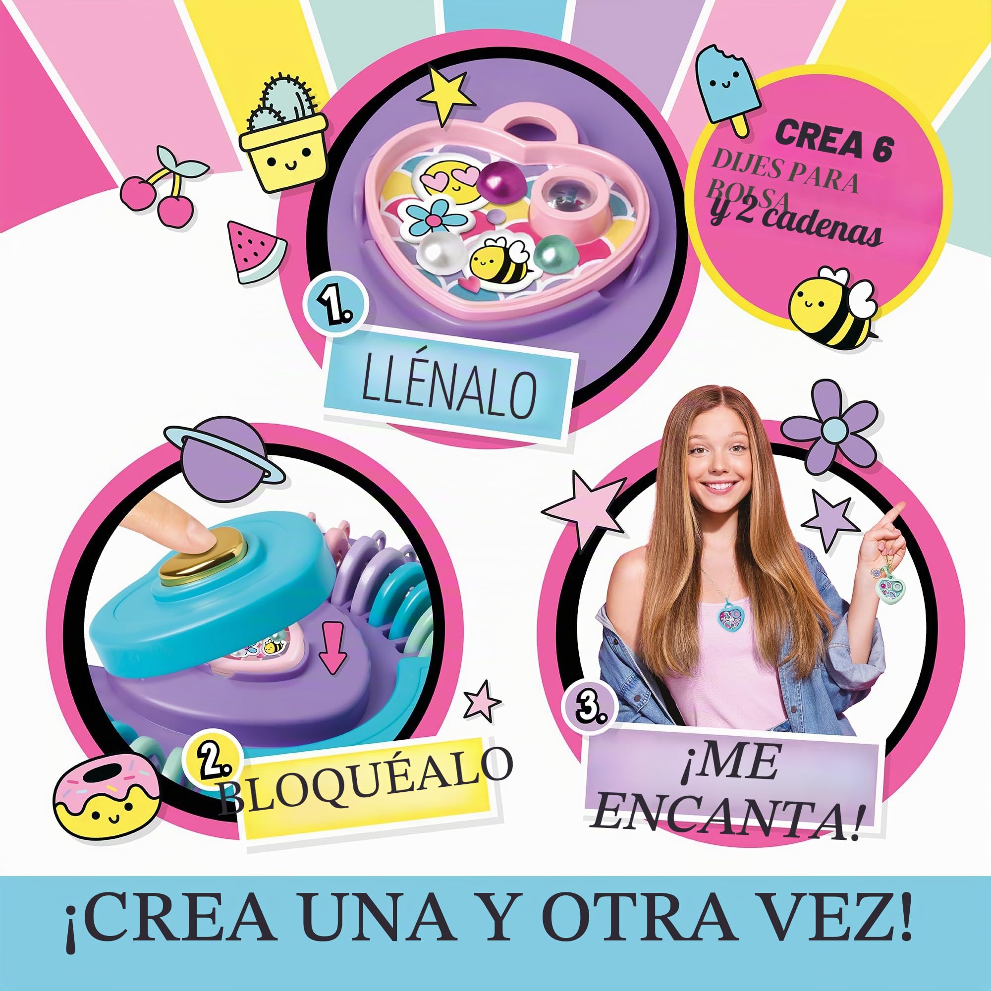 John Adams Lockitz Luxury Studio: fabricante de joyas de moda para artes y manualidades, crea bonitos dijes y collares, incluye cuentas secretas de zoom con 8 mensajes para encontrar en el interior,