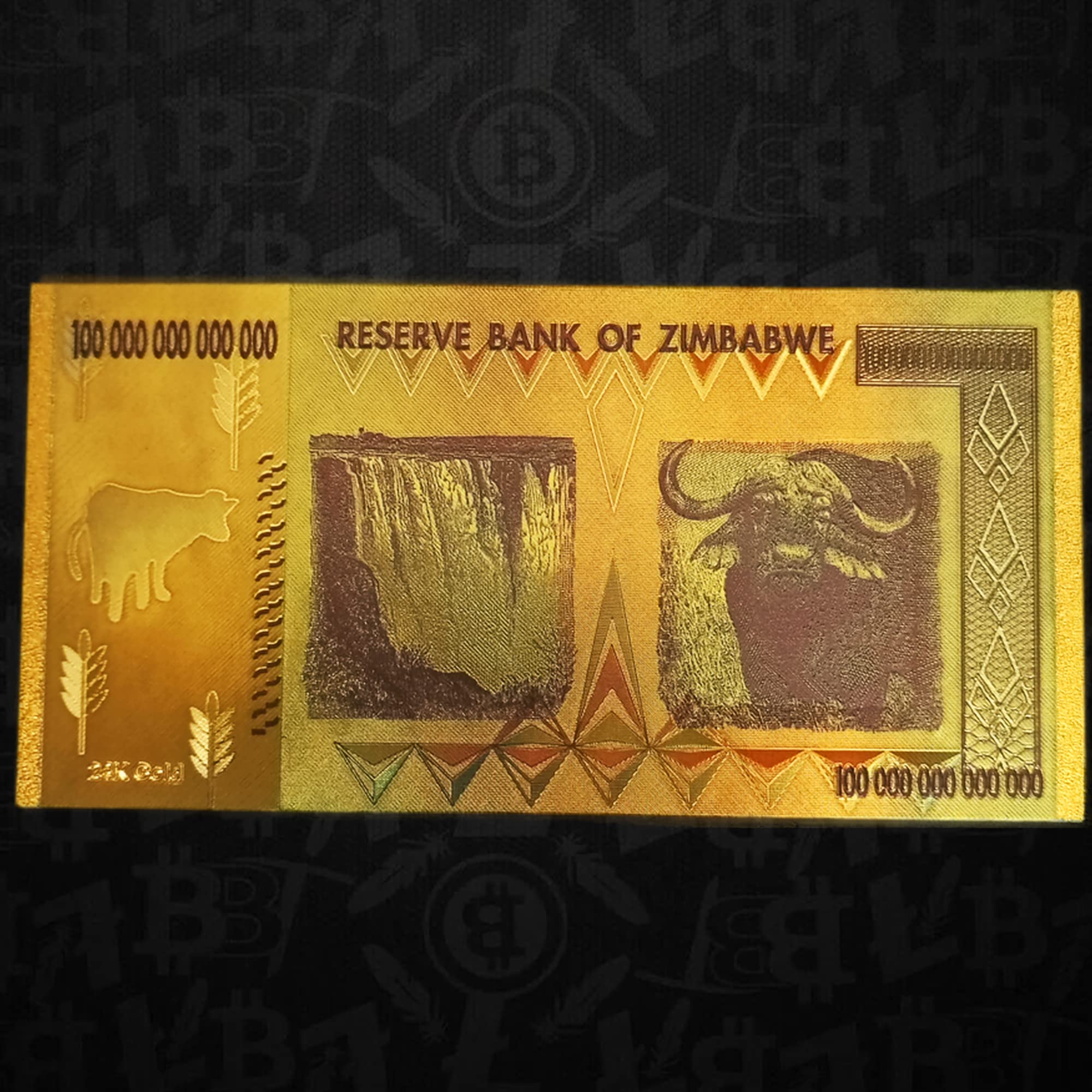 Adiman 24Kt Gold Foil Banknote with Premium Note Holder Album Folder Paper  Money USA Million Zimbabwe Trillion Bitcoin Dollar Doge (100 Trillion  Dollars Zimbabwe) : Amazon.in: Toys & Games