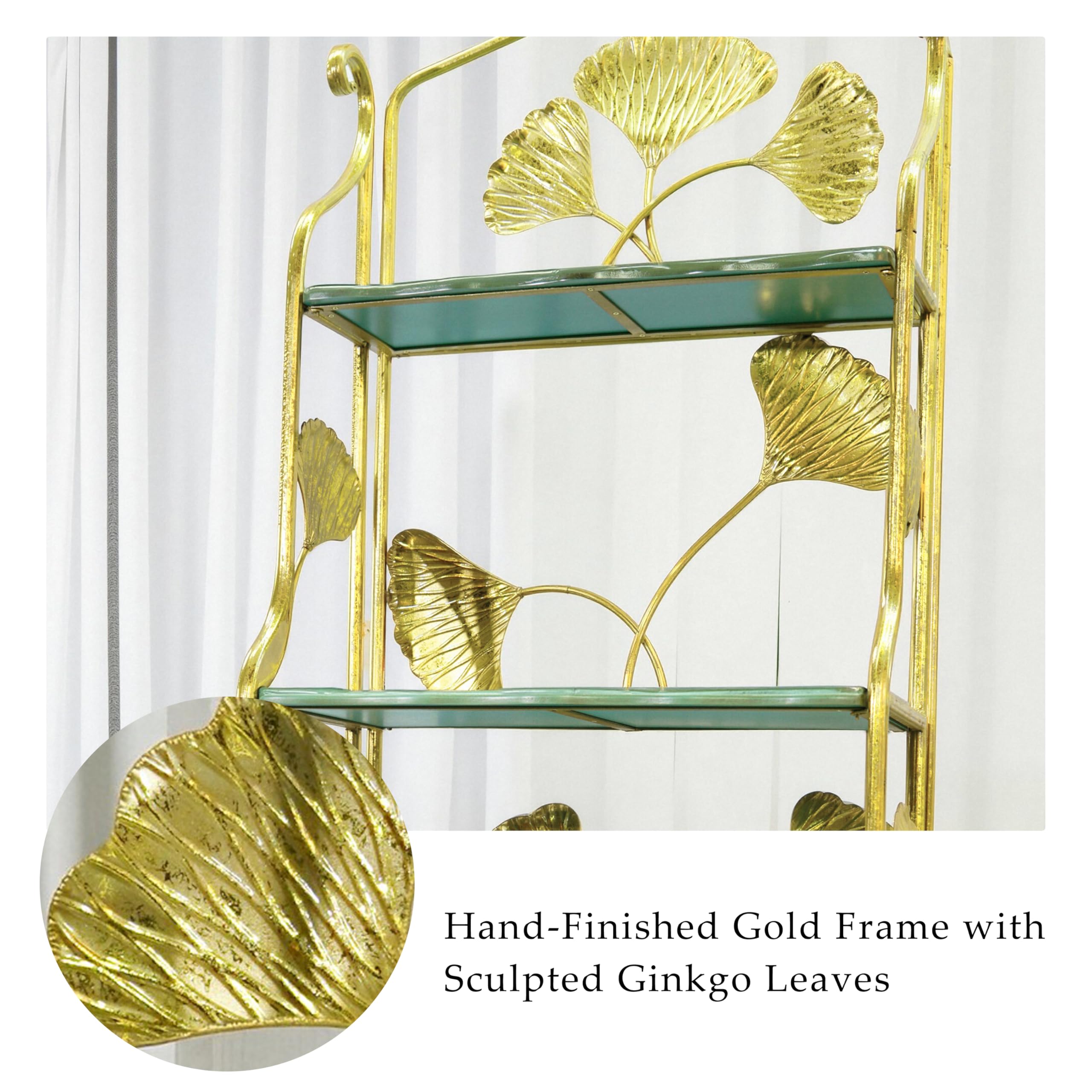 Amazon.com: Xinjavia No-Assembly 4-Tier Folding Bookshelf, Ginkgo