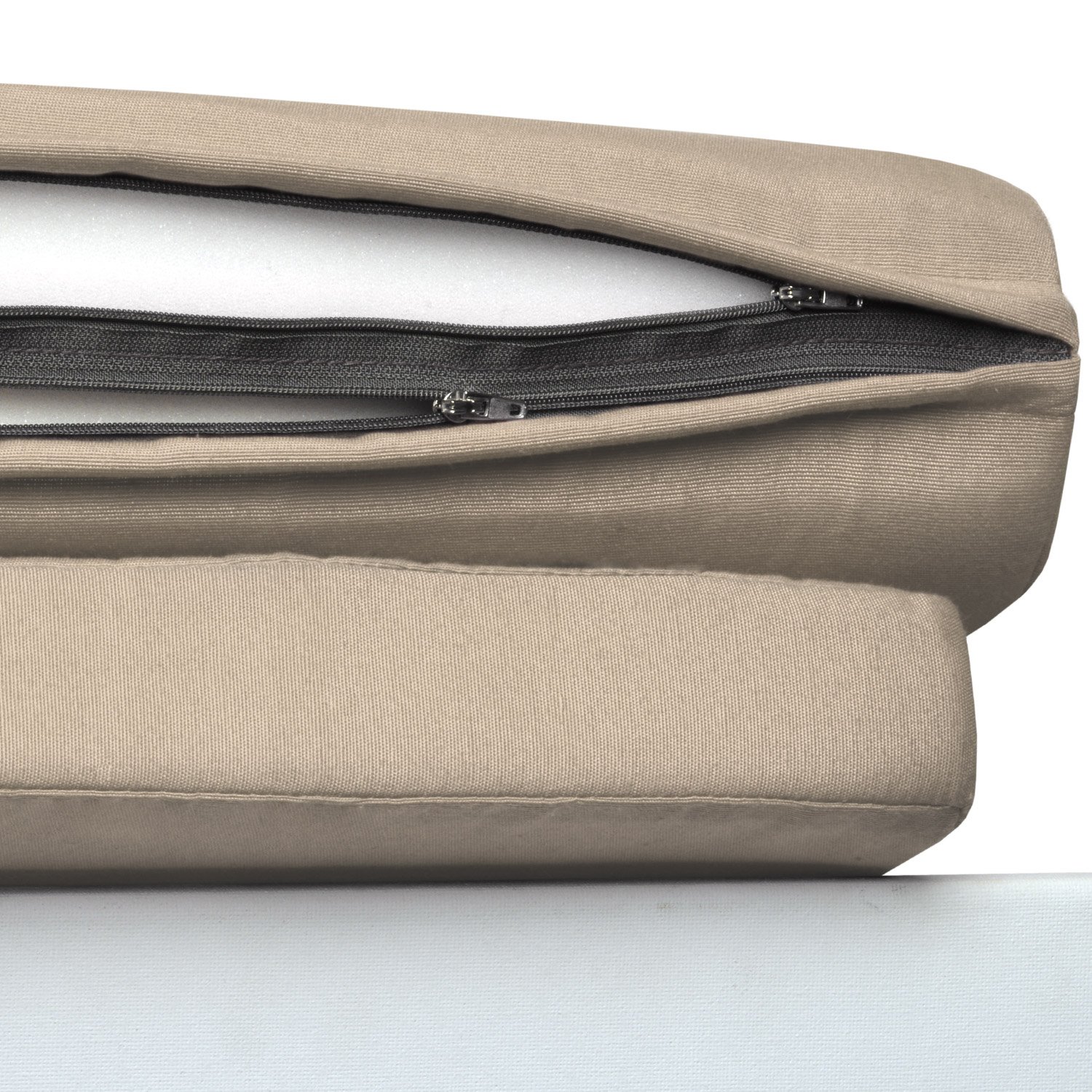 Beautissu 2X Cojin Colchoneta Tumbona Exterior 175x45x5 cm LoftLux DC – Colchoneta para Tumbona Desenfundable y Cómoda para Hamaca Jardín y Playa – Natural