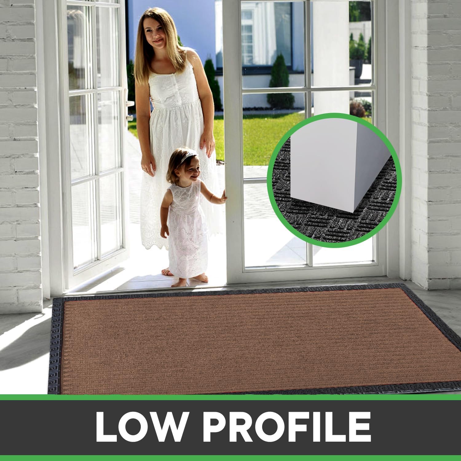 Ishro Home Premium Checkered Doormat - Anti-Skid & Waterproof -4 Ishro Home Premium Checkered Doormat - Anti-Skid & Waterproof -4