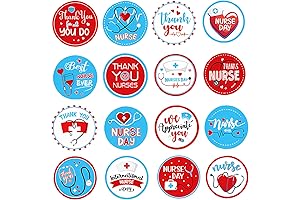 Nurses Week 2024 Stickers: 160 Pack of 1.5 Inch Thank You Nurse Labels
