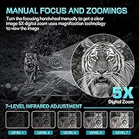 Vista 3 de Gafas de visión nocturna, prismáticos Profey 4K de visión nocturna para adultos, gafas de visión nocturna recargables para caza y seguridad, tarjeta