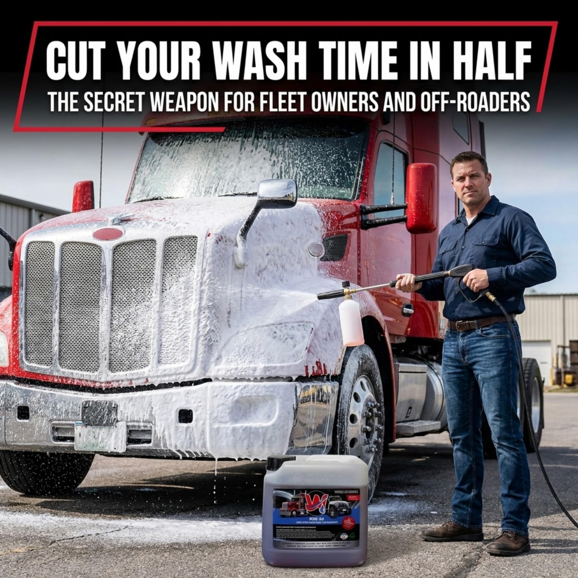 Wash Chems Detergente concentrado sin contacto Pro 50 – 3,8 l – 3,8 l – No requiere cepillado – Detergente comercial sin contacto