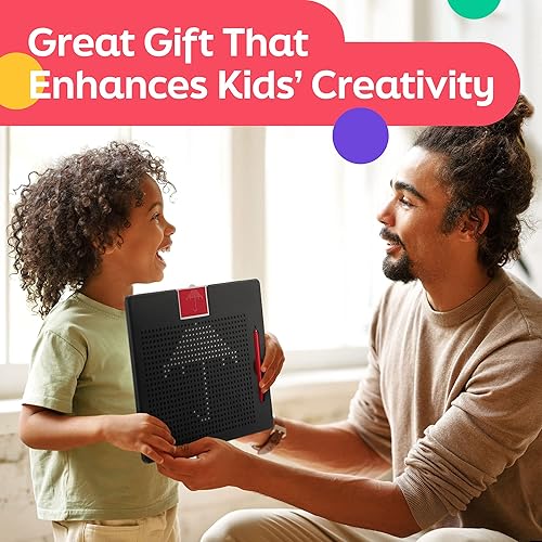 Miniatura 7 de Tablero de dibujo magnético grande para niños y niños pequeños con cuentas y lápiz óptico magnético, juguete magnético para tabletas para