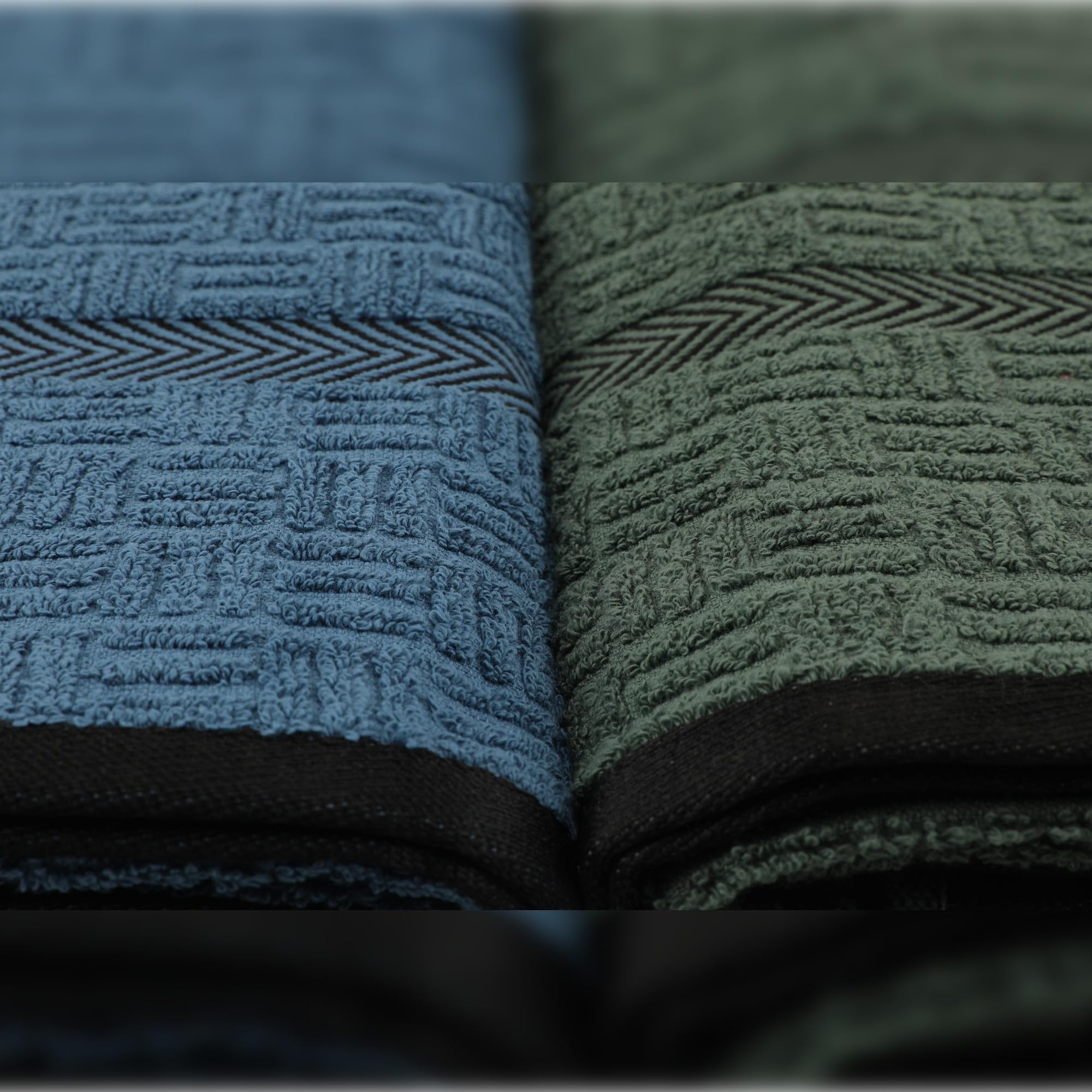 WELL HOME MOBILIARIO & DECORACIÓN Hand Towel Set (4 Pieces) Blue, Dark Blue, Green, Anthracite, Blue Dark Blue Anthracite Green, 50x90 - Image 4