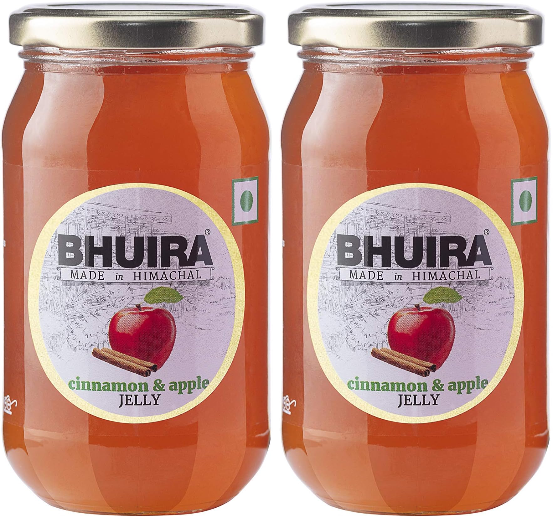 Bhuira Apple Cinnamon Jelly - 470g | All Natural - No Added Preservatives, Artificial Colors | Handmade Himachal Vegan Spread | Breakfast Dessert Jam | Healthy Snack | Spiced Sweet (Pack of 2)-image-44