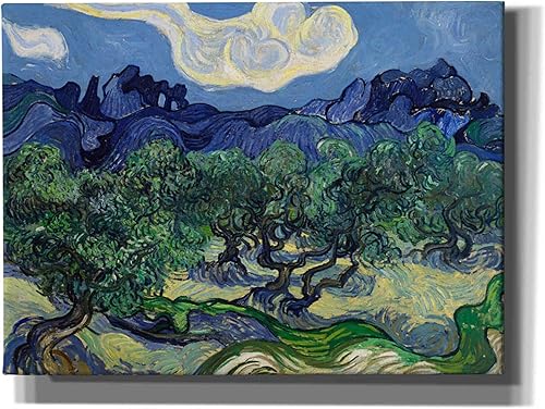 Miniatura 9 de Epic Graffiti Lienzo decorativo para pared, diseño de Vincent Van Gogh, "Los olivos" de Vincent Van Gogh, 34 x 26 pulgadas