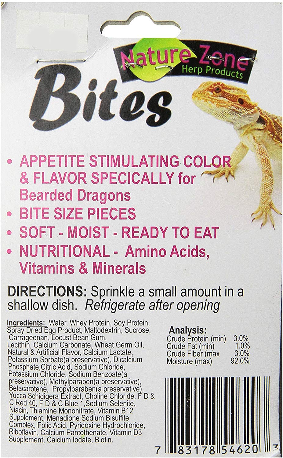 Nature Zone Juvenile Bearded Dragon Bites Nutritious Soft Pet Food 2oz - 12 Pack
