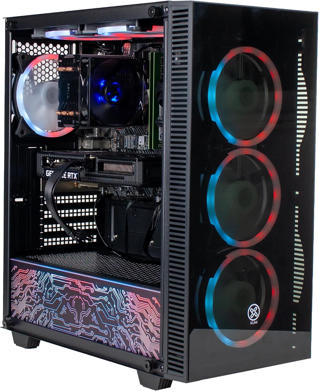 XUM Titan Prebuilt Gaming PC AMD Ryzen 5 8400F, Nvidia RTX 5060 8GB, 16GB DDR5 RAM, 1TB NVME SSD. 700W PSU 80+ Bronze, aRGB, WiFi 5, Windows 11 Home, High End, Black Case