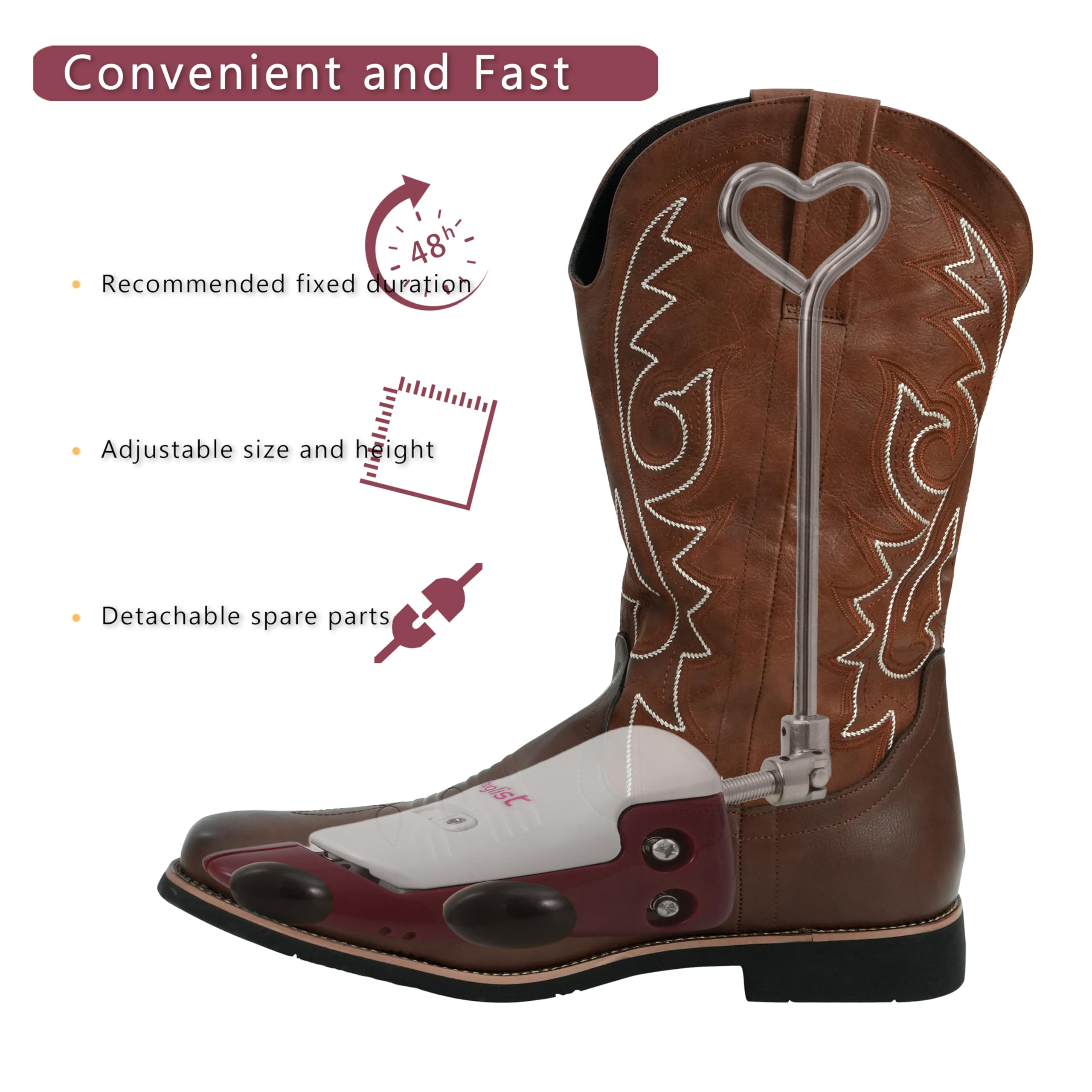 Estirador de zapatos: ancho y altura ajustables, expansor de botas, empeine alto y estirador de puntera