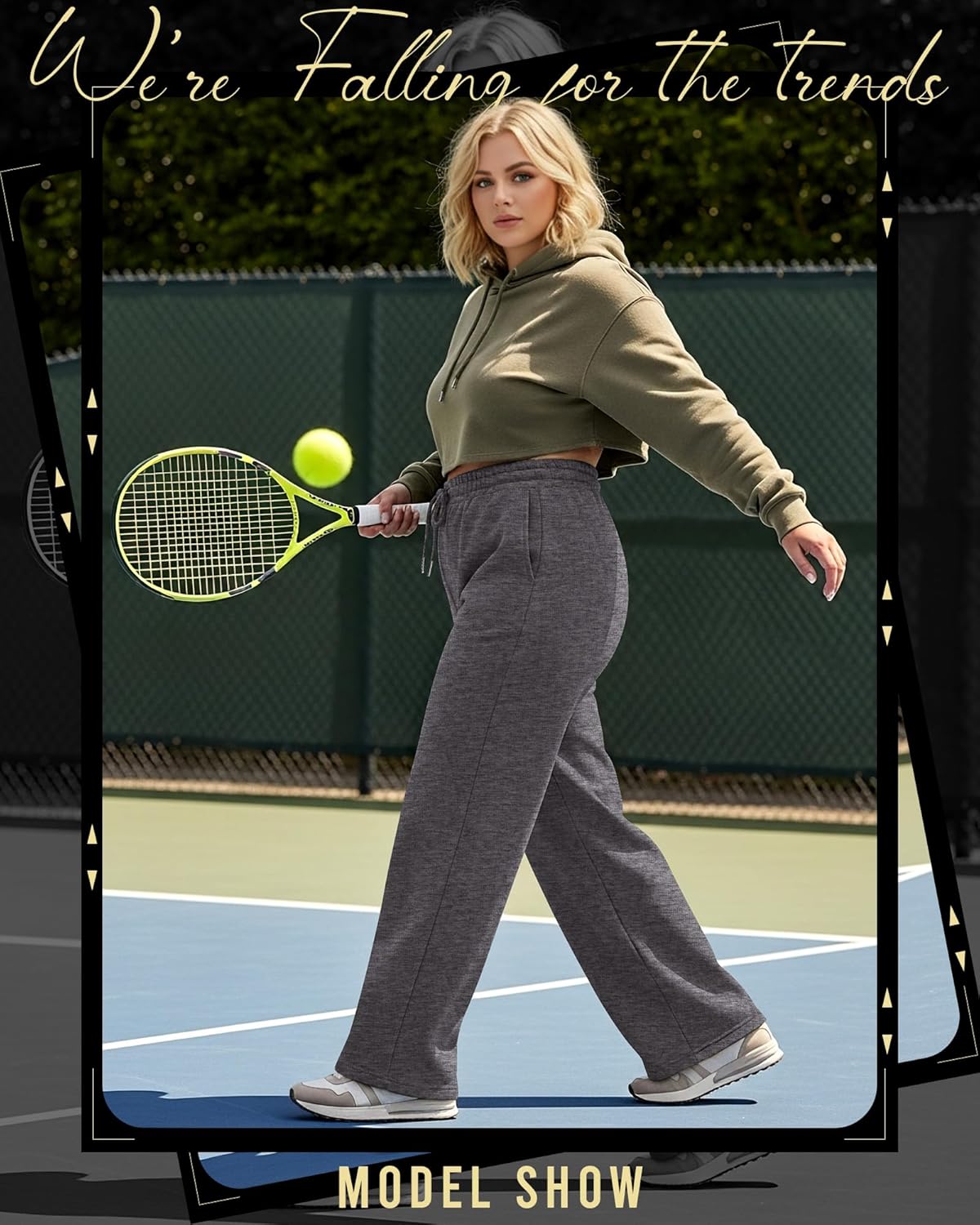 Neer 3 Pack Women's Plus Size Sweatpants Wide Leg Cargo Lounge Pants High Waist Ladies' Slacks Drawstring Jogger with Pockets - Image 4