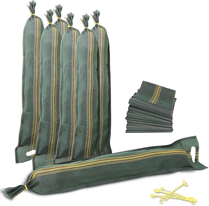 5 Sacs Anti Inondation - Sac De Sable à Remplir Avec Poignée - Barrière Pour Porte De Garage En