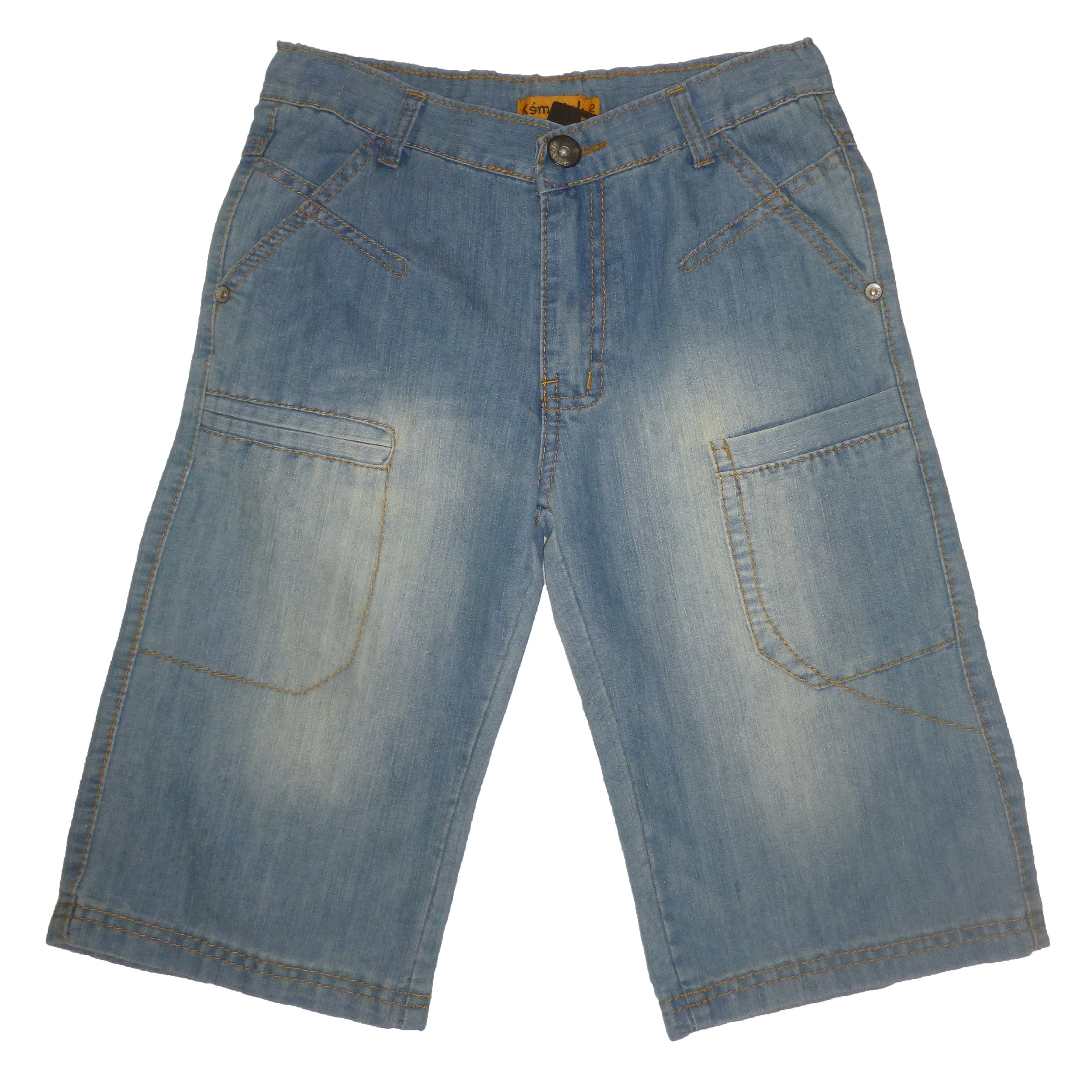 Shorts et bermudas jeans garçon bleu 12 ans en coton résistant - 3