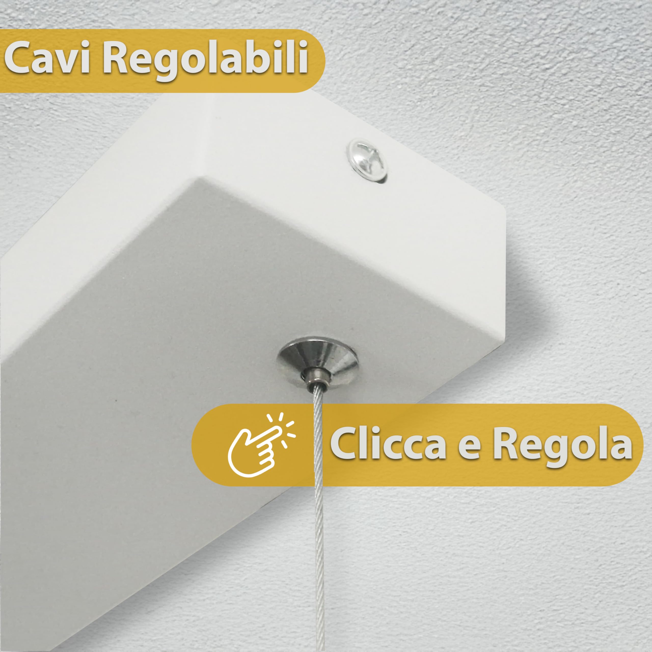 MAKA Lampadario a Sospensione LED Soggiorno, Lampada Cambio Temperatura Luce Calda-Naturale-Fredda, Design Forme Geometriche, 48 Watt 5280 Lumen, 220 Volt, Lampadario Camera da Letto (Cerchio)