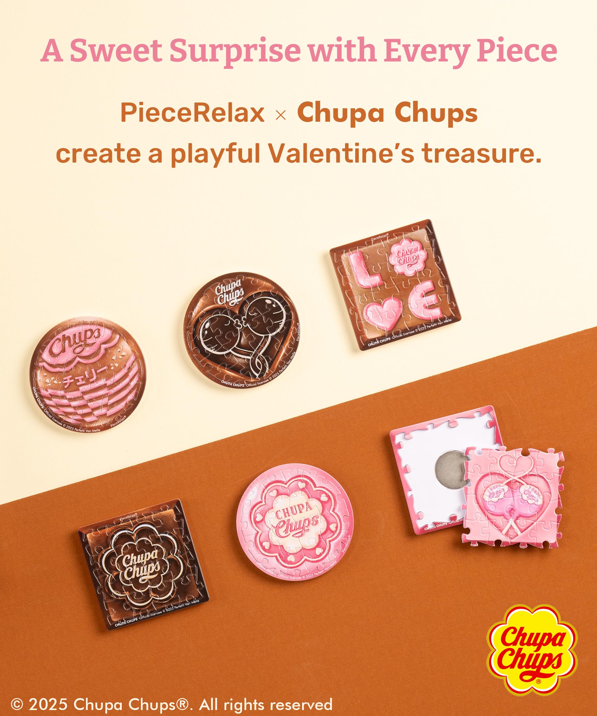 Chupa Chups Puzzle Journal - A5 Notebook With 329 Plastic Puzzle Pieces Cover