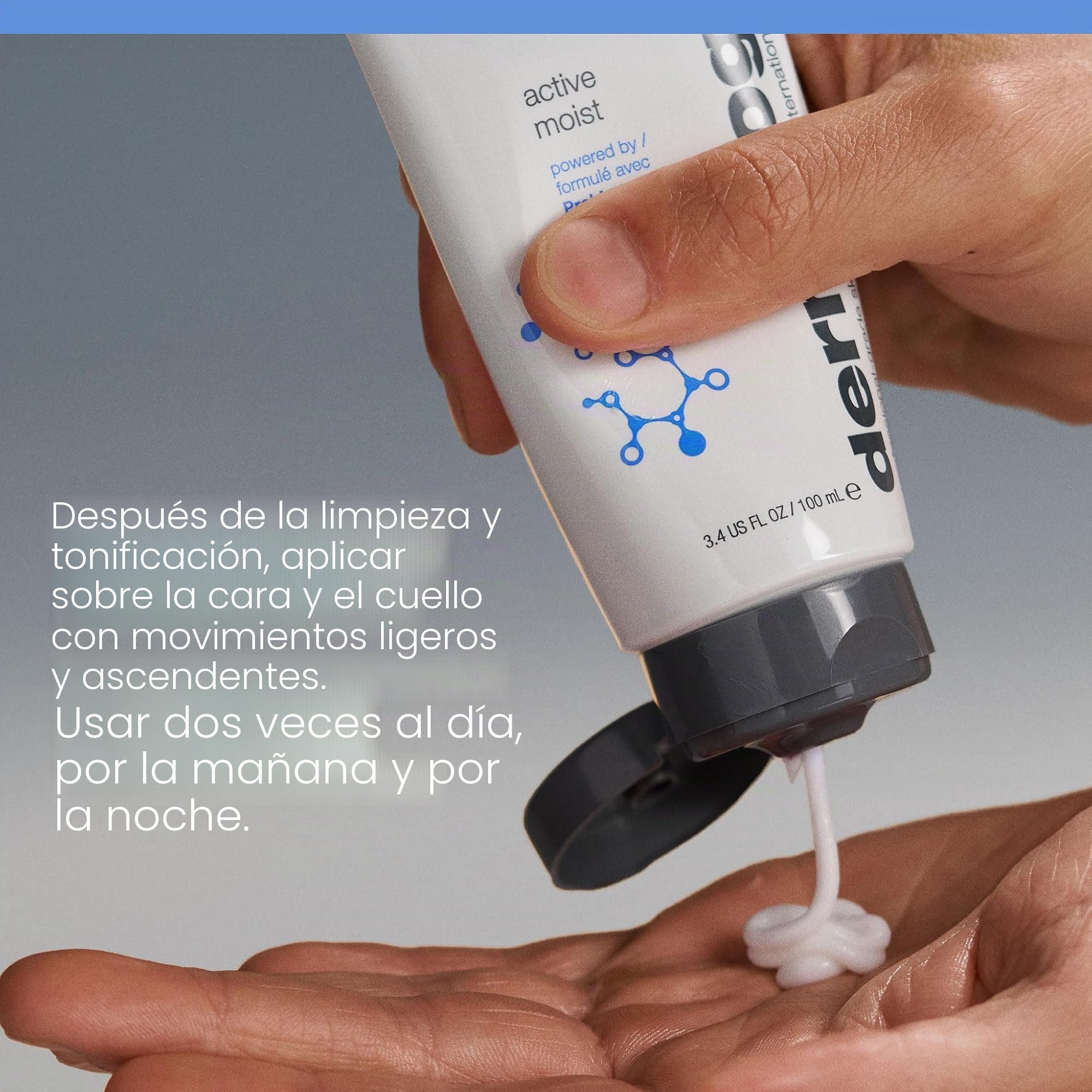 Dermalogica Active Moist Hidratante para Piel Mixta a Grasa 100ml | Hidratante ligero y sin aceite que hidrata y alisa las pieles normales a mixtas.