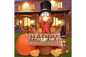 Artiflr Inflatable 6Ft Thanksgiving Turkey Decorations