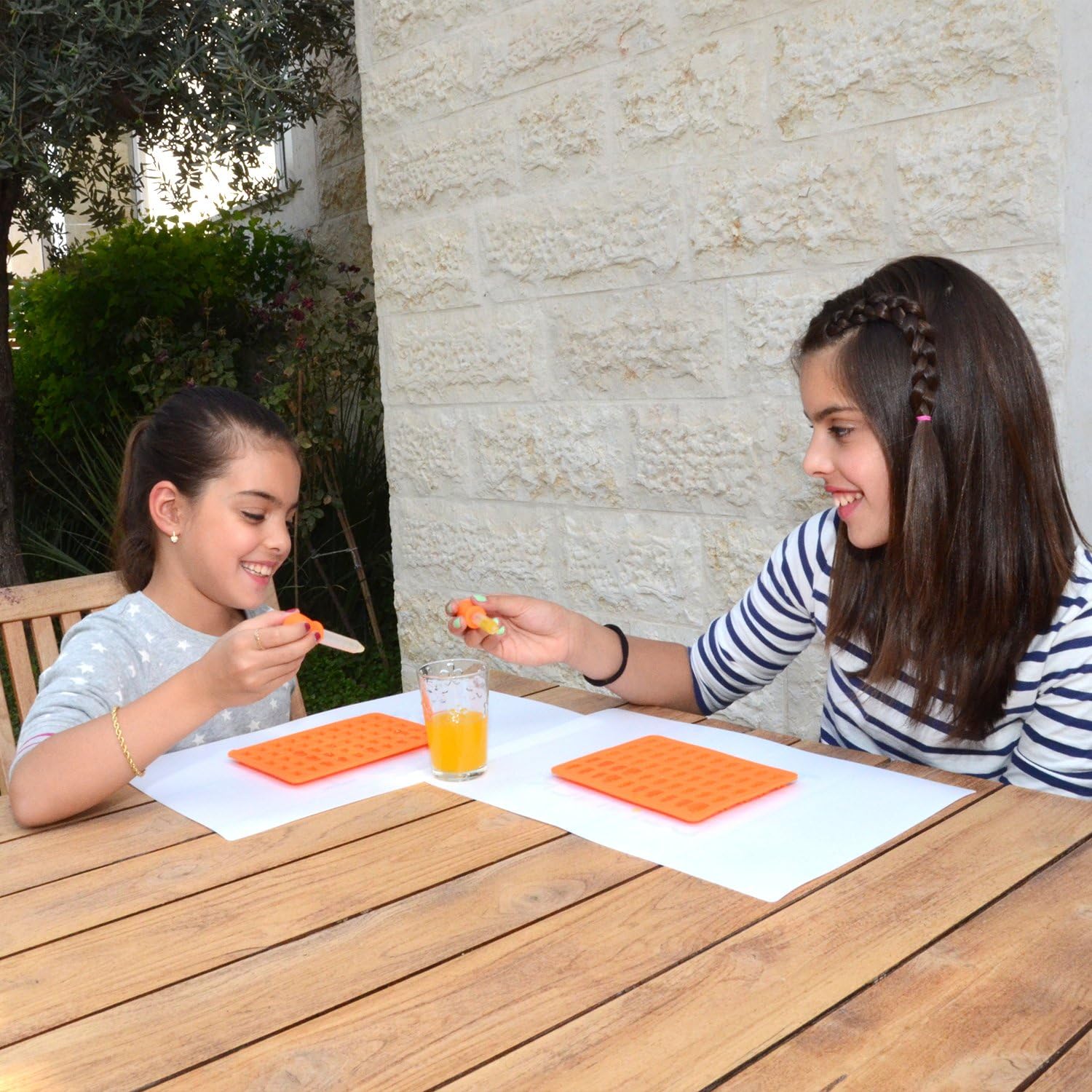 Unique Kit Gummy Bear Mold, 2 Pack ,Makes 100 Bears, Tough Silicone Includes 2 Dropper, 4 MEASURING SPOONS BONUS, Recipe PDF. Candy Mold Perfect For Making Hard Candy, Chocolate, Jelly Bears and more