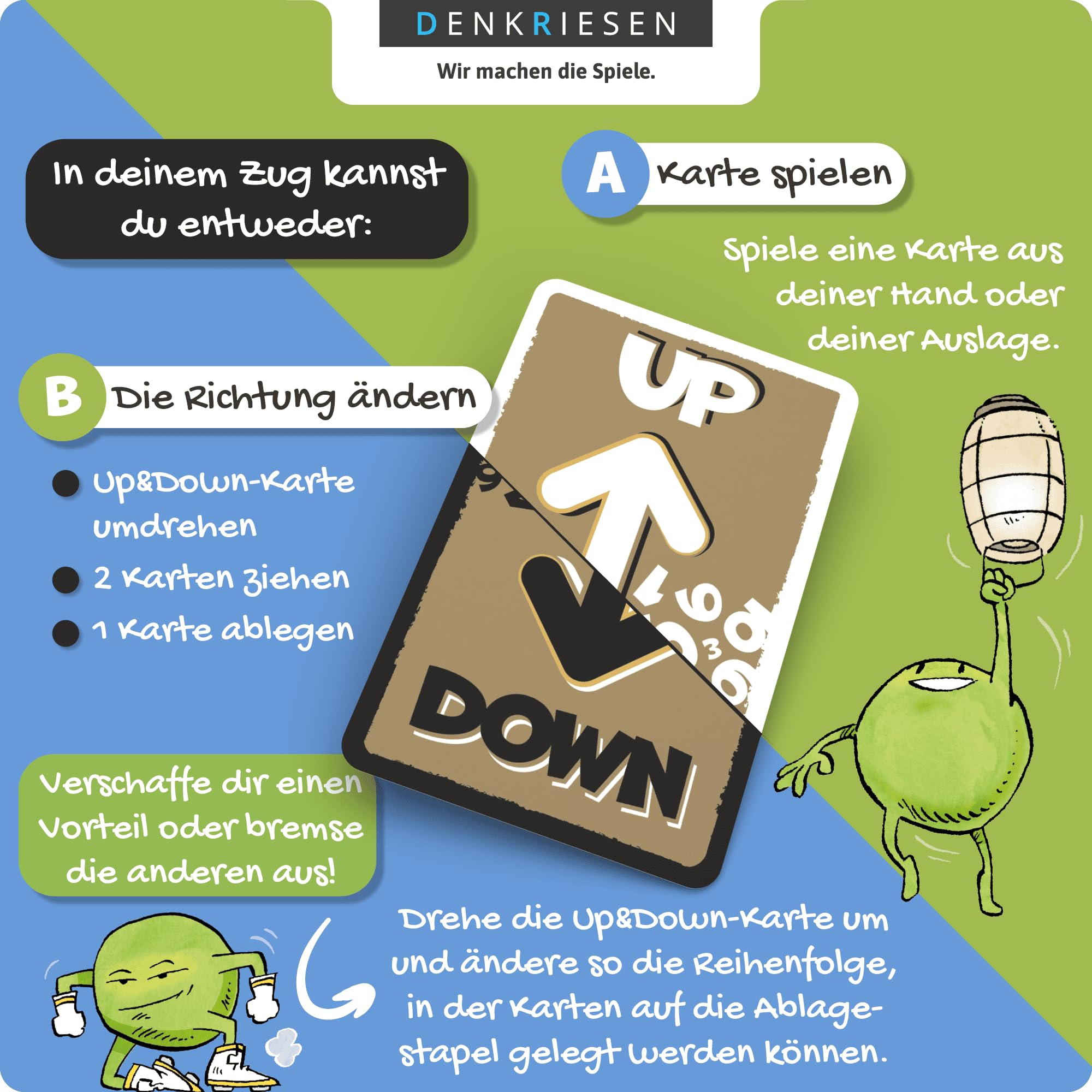 DENKRIESEN Easy Peasy – Nix für Erbsenzähler! | Kartenspiel ab 8 Jahren, Familienspiel für 2–6 Spieler, taktisches Ablegespiel mit Aktionskarten, witzig & strategisch für Spieleabend - 5