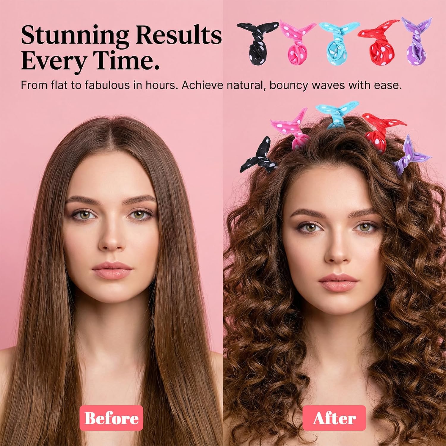15 Pcs Hair Curler Rollers Soft Satin Sponge Rollers DIY Night Sleep Foam Hair Styling Tools Flexible Pillow Sponge Curlers for Women Tousle Hairstyle No Heat Heatless