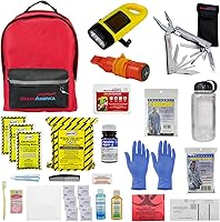 Ready America 72-Hour Deluxe Emergency Kit: 1-Person 3-Day Survival Backpack with First Aid, Food, Water, Power Station