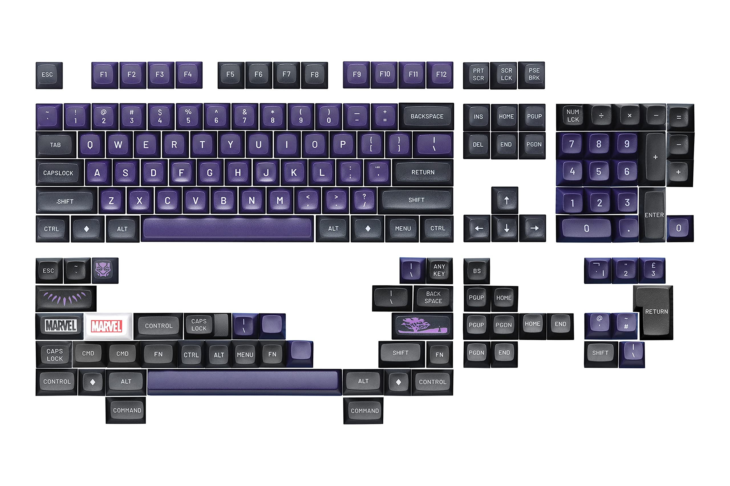 DROP＋MARVEL ブラックパンサー　限定　キーキャップ　MT3 Drop + Marvel Infinity War Keycap Set | Mechanical Keyboards